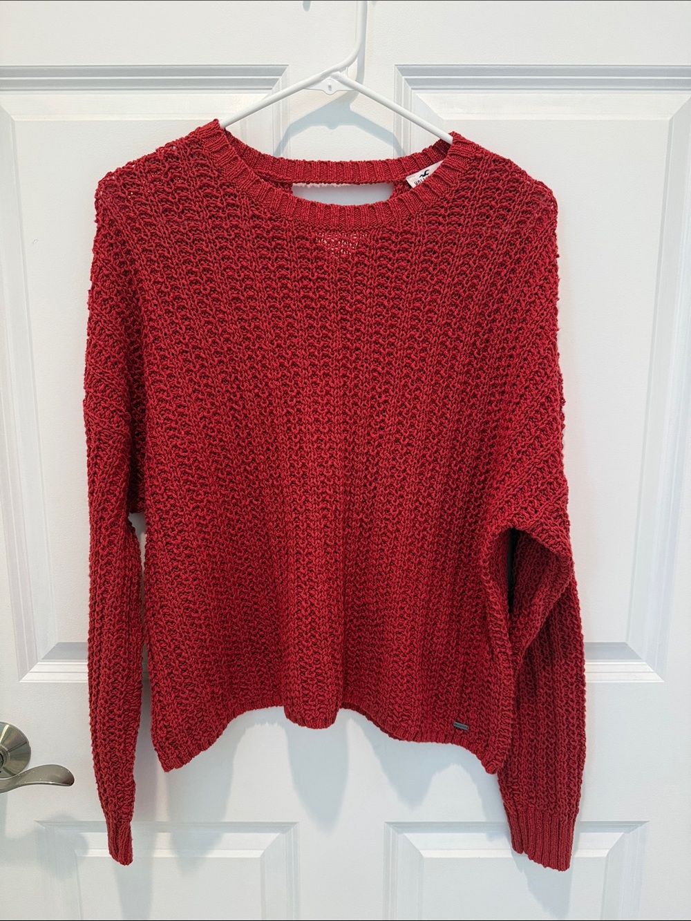 Hollister Red Chunky Crewneck Sweater